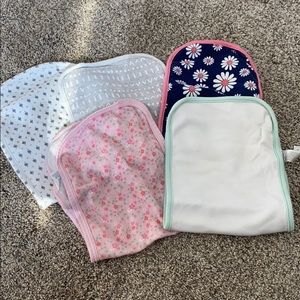 5 burp cloths